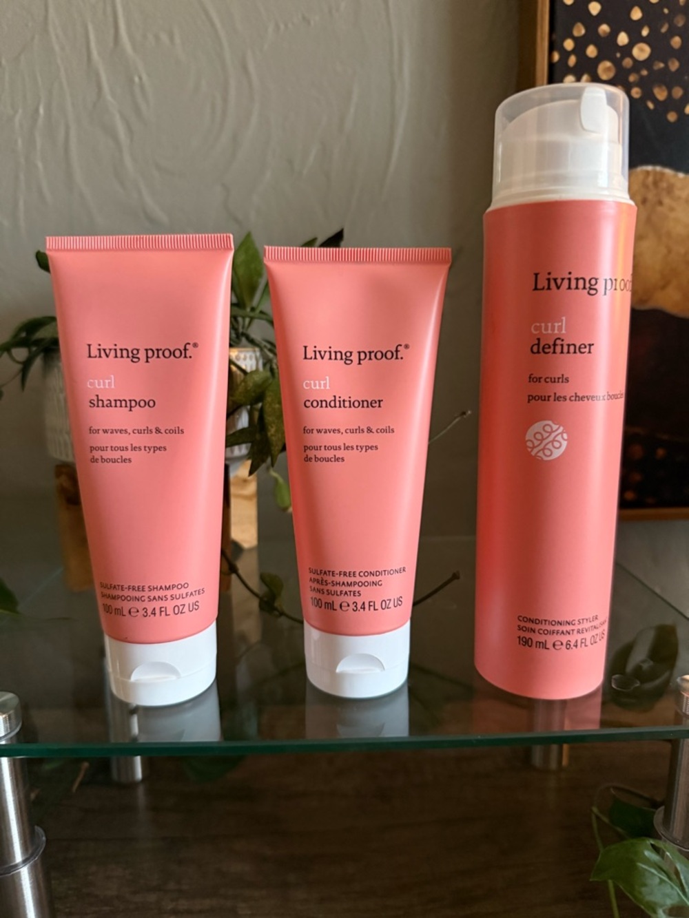 Living Proof Pink Coral Curl Care Trio